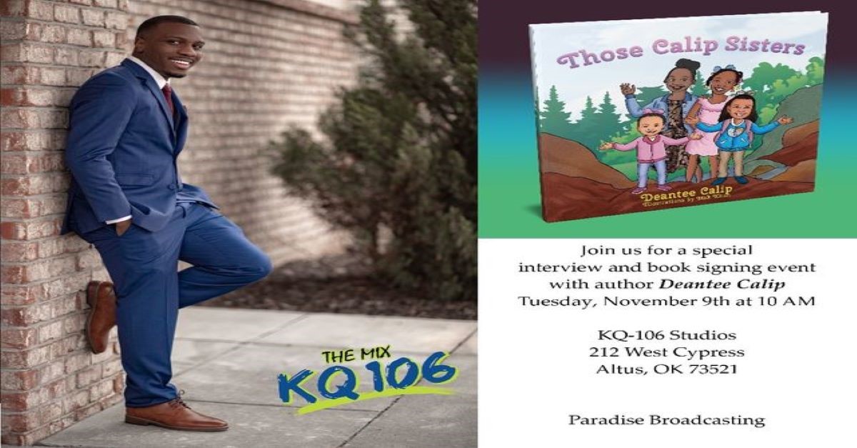 Read more about the article Author visiting and book signing at KQ-106 Studio on Tuesday, Nov. 9