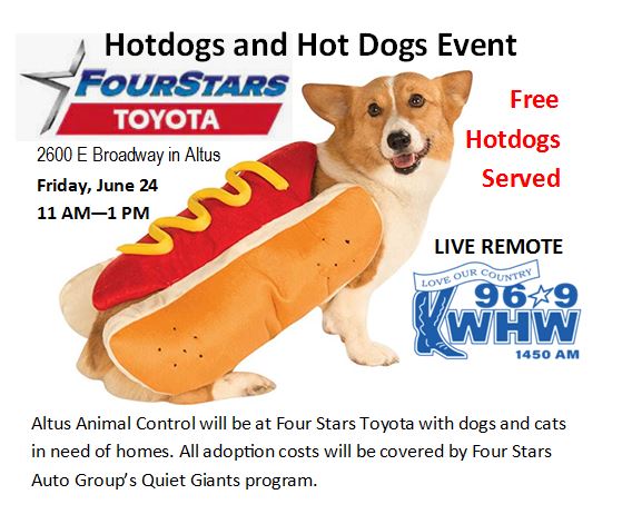 Read more about the article Four Stars Toyota to hold ‘Hotdogs and Hot Dogs’ event for Altus community