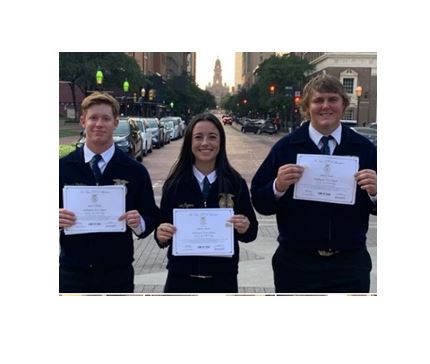 Read more about the article Three Wellington FFA students receive Lone Star Degrees