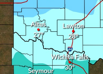 Read more about the article Cold front to sweep across Oklahoma and northern Texas